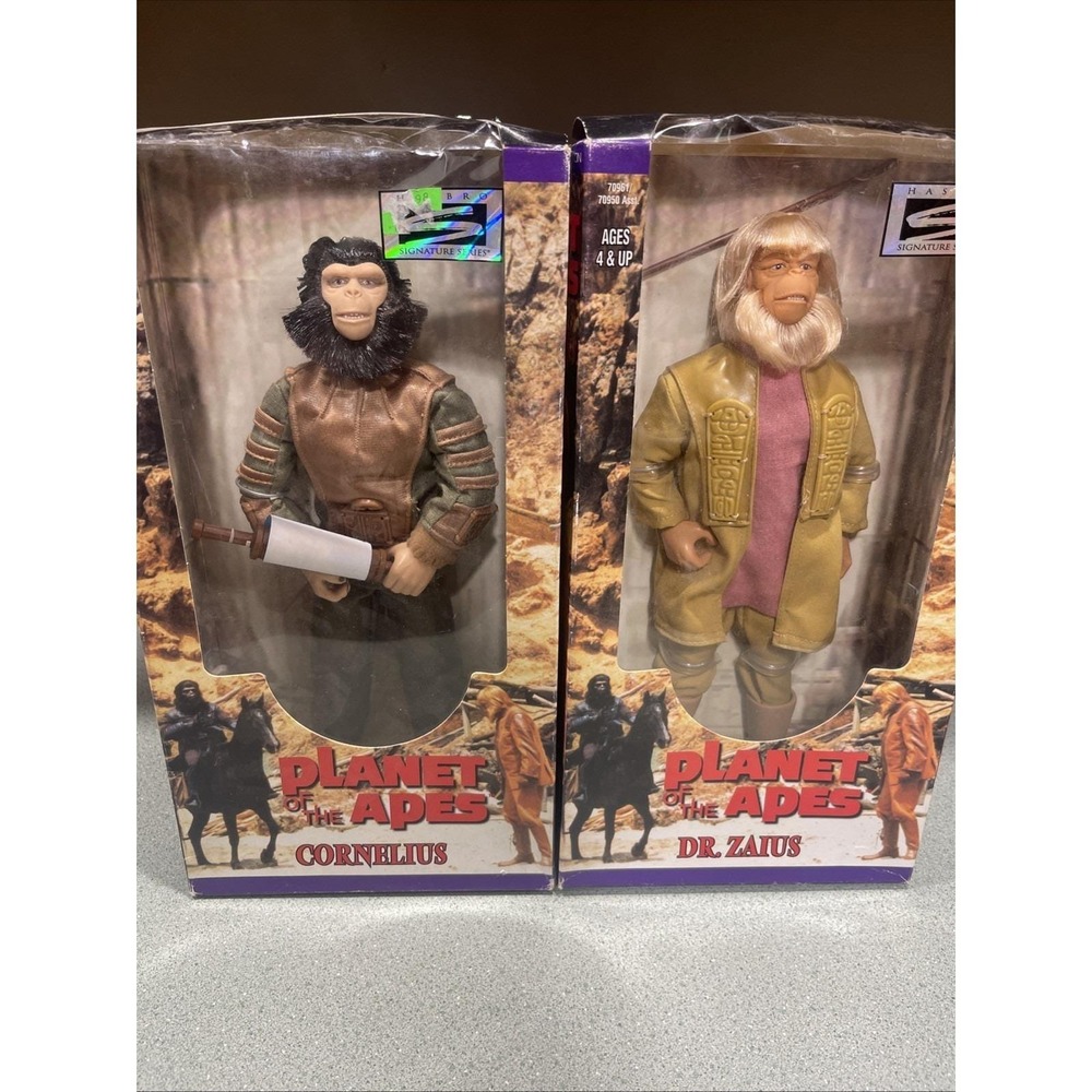 2 Planet Of The Apes  12" Figures Hasbro  CORNELIUS Dr. Zaius 1998 Sig Series